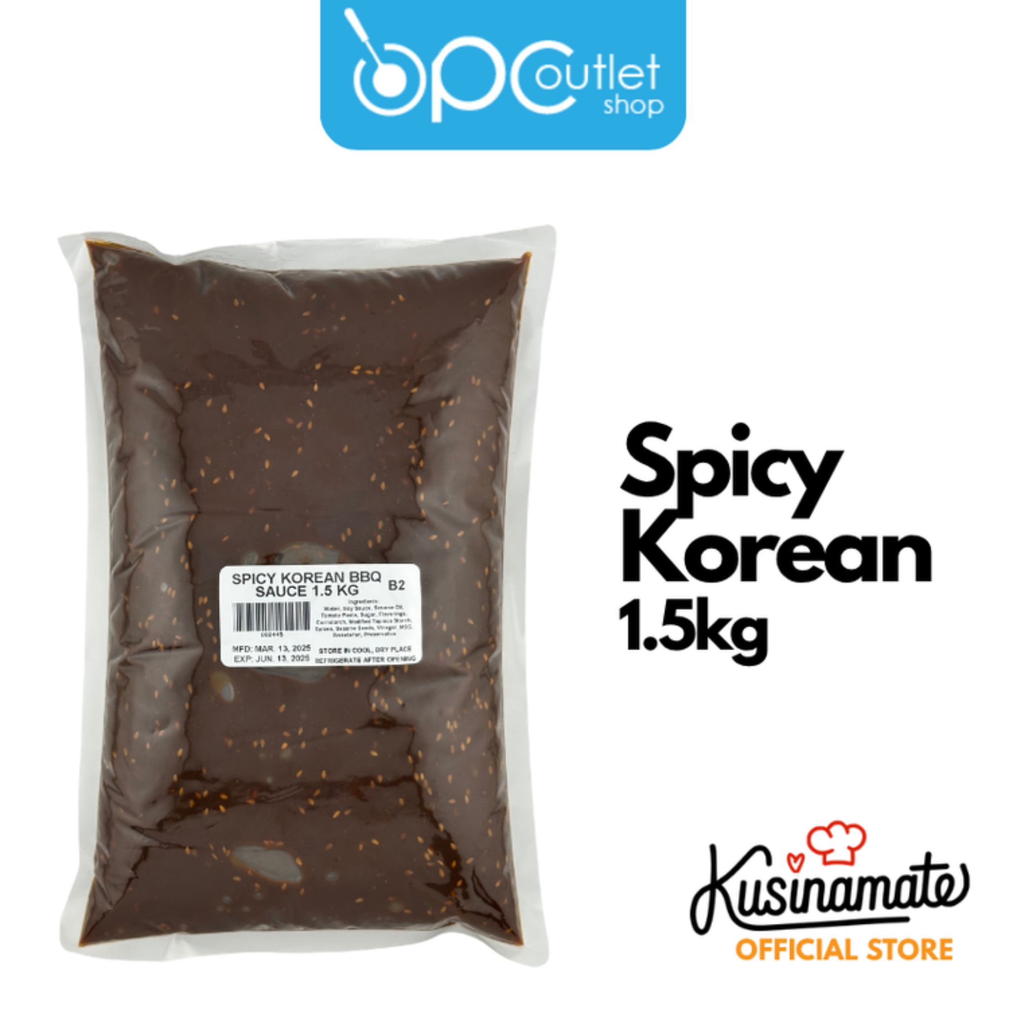 Kusinamate Spicy Korean BBQ Sauce 1.5L